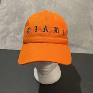 University of Miami Hat Adult One Size Adjustable Orange Dyme Life Hurricanes